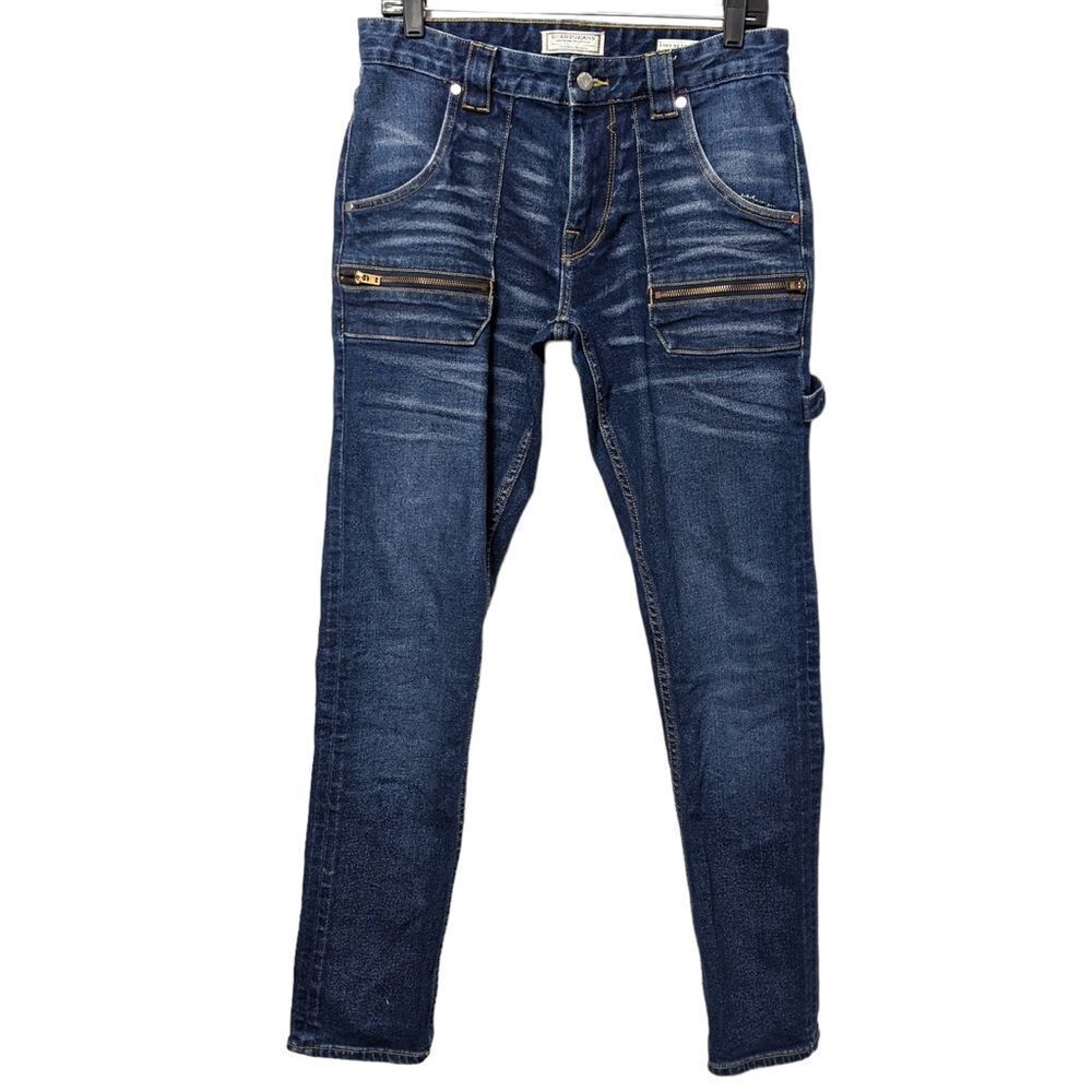 GUESS Men’s Slim Tapered Carpenter Zip Pocket Jeans 31x32